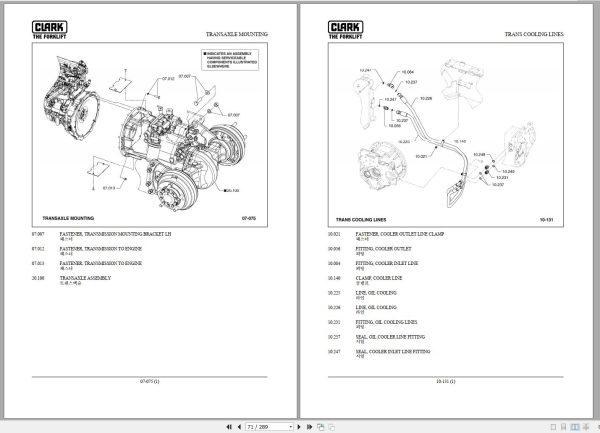 Clark Forklift C 20 25 30 32 CL C232L 9790 KF Parts Manual 02.2012 EN KR 1