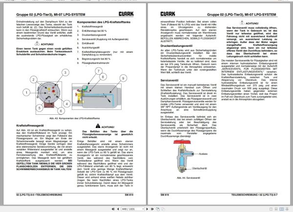 Clark Forklift C 20 32C L G Service Manual 8076486 SM 819 09.2009 DE 1