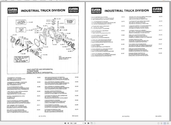Clark Forklift C 500 Y 685 PD Parts Manual I 110 12 GEF EN DE FR 1