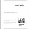 Clark Forklift C 60 70 75 L P680L 9826 KF Parts Manual 8064549 02.2012 EN KR