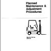Clark Forklift C500 355 Planned Maintenance Adjustment Procedures PMA 273