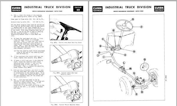 Clark Forklift C500 355 Planned Maintenance Adjustment Procedures PMA 273 1