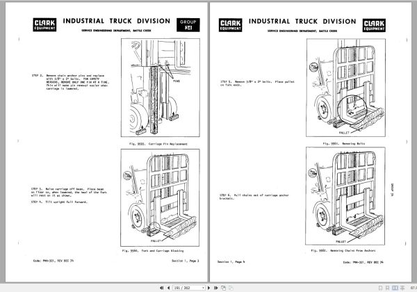 Clark Forklift C500 Y Planned Maintenance Adjustment Procedures PMA 539 1