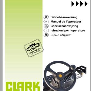 Clark Forklift CEM 20 25 30S 35 GEF 6761 Operator Manual 4340311 OI 765 GEF 09.2000 DE FR NL IT GR