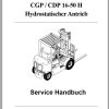 Clark Forklift CGP CDP 16 50 H Service Manual SM 5190 GEF 2001 DE