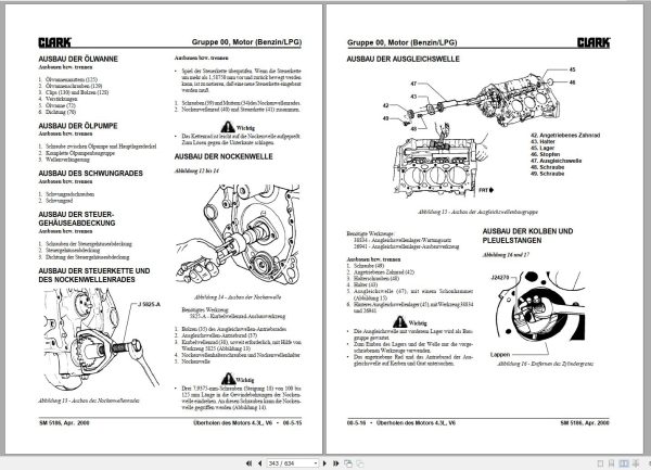 Clark Forklift CMP 50 60 70 75S Service Manual SM 5186 10.2000 DE 1