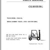 Clark Forklift CQ 20 25 30 L CQ230L 8284 CNF Parts Manual 02.2012 EN KR