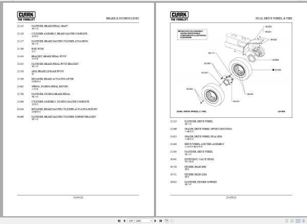 Clark Forklift CQ 20 25 30 L CQ230L 8284 CNF Parts Manual 02.2012 EN KR 1