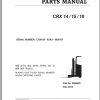 Clark Forklift CRX 14 15 18 CRX148 9658 KF Parts Manual 8099429 02.2012 EN KR