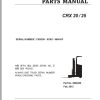 Clark Forklift CRX 20 25 CRX205 9659 KF Parts Manual 8099430 02.2012 EN KR