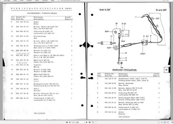 Clark Forklift DC 40 50 Parts Manual EN DE 1