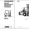 Clark Forklift EC500 Y110 135 155 Planned Maintenance Adjustment Procedures PMA 403