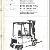 Clark Forklift EPM ECM 20 30 N L Operator Manual OI 727 GEF DE NL DK