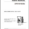 Clark Forklift EPX 16 18 20s EPX162 9818 KF Parts Manual 8040124 02.2012 EN KR