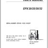 Clark Forklift EPX 20 25 30 32 EPX360 9652KF Parts Manual 8041027 02.2012 EN KR