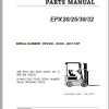 Clark Forklift EPX 20 25 30 32 EPX360 9837 CNF Parts Manual 02.2012 EN KR