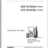Clark Forklift GEX 16 18 20s 4 Wheels Service Manual 8076138 SM 815 12.2009 DE