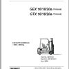 Clark Forklift GEX 16 18 20s 4 Wheels Service Manual 8076139 SM 816 12.2009 FR
