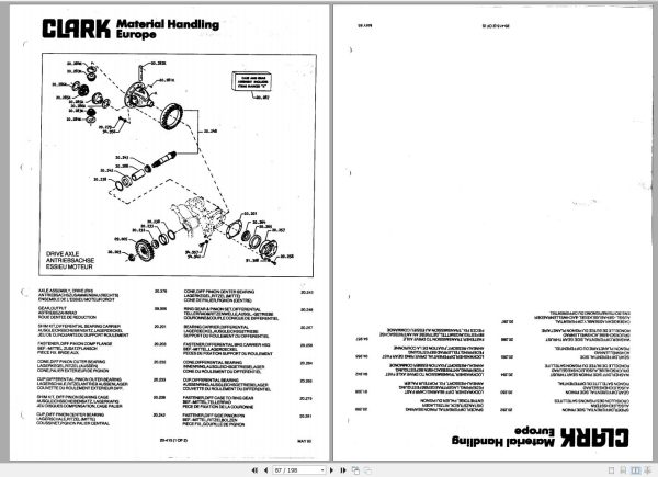 Clark Forklift GPM 20 30 L Parts Manual I 235 3 GEF EN DE FR 1