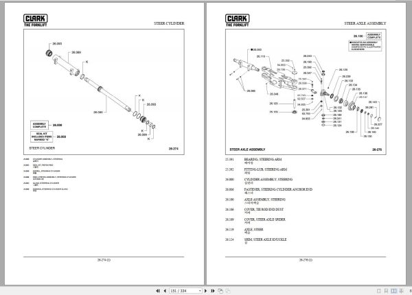 Clark Forklift GTS 20 25 30 33 D GTS232D 9819 KF Parts Manual 8087212 02.2012 EN KR 1