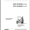 Clark Forklift GTX 16 18 20s 3 Wheels Service Manual 8076139 SM 816 12.2009 FR