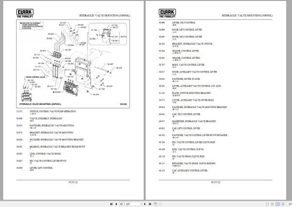 Clark Forklift GTX 16 18 20s GTX162 9675 KF Parts Manual 02.2012 EN KR 1