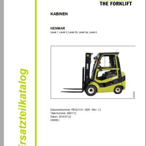 Clark Forklift Level 1 Level 4 Cabin Parts Manual 4581112 PB EU115 07.2019 DE
