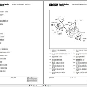 Clark Forklift M265 GEF 7455 Parts Manual