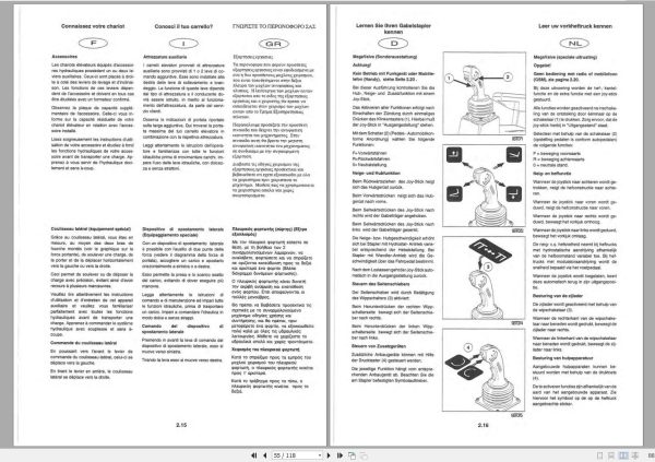 Clark Forklift MegaAc 20 35 GEF 6762 Operator Manual 4343859 OI 773 GEF DE NL FR IT GR 1