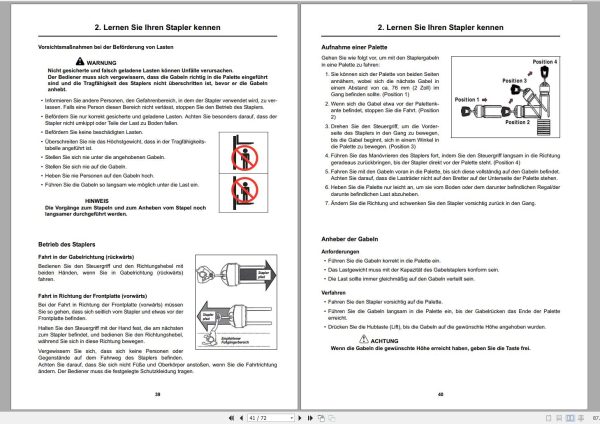 Clark Forklift SX 12 16 Operator Manual 8114071 OM 927 06.2015 DE 1