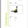 Clark Forklift WP15 8256 Parts Manual PB EU131 09.2021