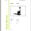 Clark Forklift WPio15 8293 Parts Manual PB EU144 01.2022