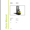 Clark Forklift WSX12 8254 Parts Manual PB EU133 06.2021