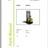 Clark Forklift WSXD20 8273 Parts Manual PB EU141 09.2021