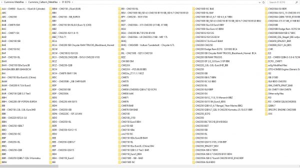 Cummins METAFILES 52GB ECFG E2M SCREEN CBF Config Delete FILES Update 04.2022 2