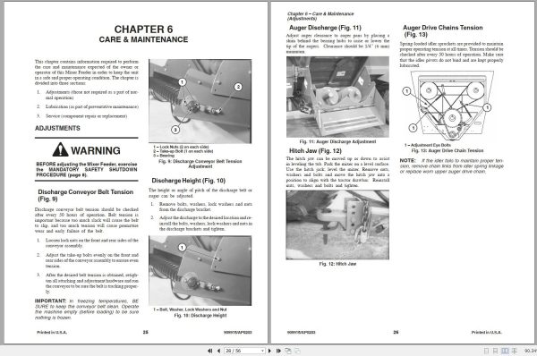 Gehl 3 Auger Mixer Feeders MF5205 MF5305 MF5380 Operators Manual 909915 2