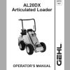 Gehl Articulated Loader AL20 DX Series I Operators Manual 908180A 1