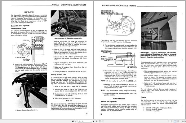 Gehl Baler RB1500 Operators Manual 901645A 2