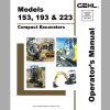 Gehl Compact Excavator GE153 GE193 GE223 Operators Manual 909824 10 1
