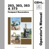 Gehl Compact Excavator GE253 GE303 GE353 GE373 Operators Manual 909772 12 1