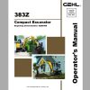 Gehl Compact Excavator GE383Z AE00465 Operators Manual 918196 09 1