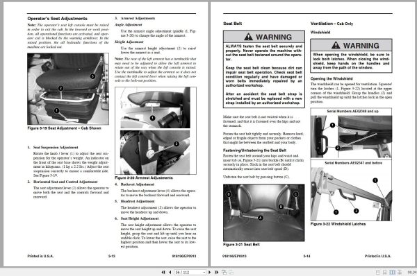 Gehl Compact Excavator GE383Z AE00465 Operators Manual 918196 09 2
