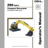 Gehl Compact Excavator Z80 Gen2 S.N 00901 and Up Operators Manual 50940322 07 1