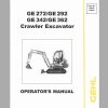 Gehl Crawler Excavator GE272 GE292 GE362 Operators Manual 908125 1