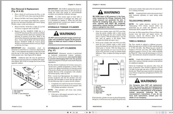 Gehl Disc Mower Conditioner 2345 2365 Operators Manual 908047 2
