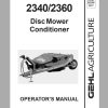 Gehl Disc Mower Conditioner DC2340 DC2360 Operators Manual 907089A 1