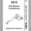 Gehl Disc Mower Conditioner DC2412 Operators Manual 908151A 1