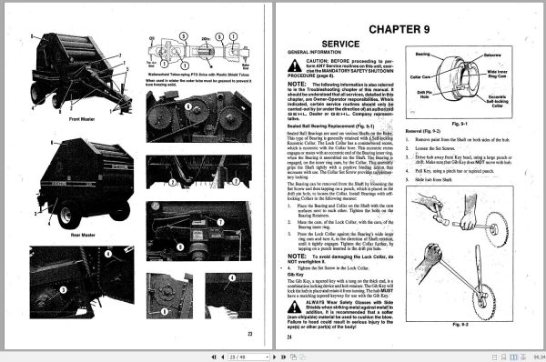 Gehl Fixed Chamber Round Baler RB1310 SN 18500 and Before Operators Manual 904052A 2