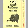 Gehl Fixed Chamber Round Baler RB1710 SN 20400 and Before Operators Manual 904053A 1