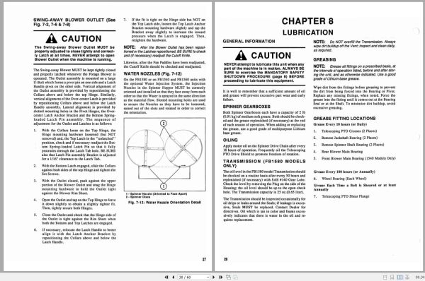 Gehl Forage Blowers FB1560 Operators Manual 904399A 2